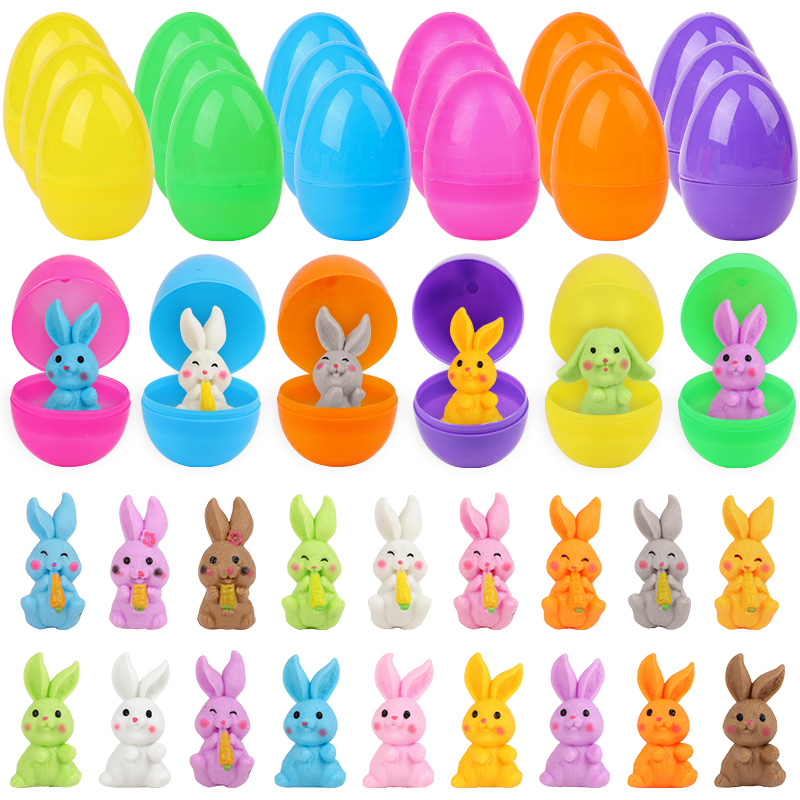 24개의 토끼 모양 부활절 달걀, 어린이 부활절 파티  - Party Games Easter 리뷰 및 가격