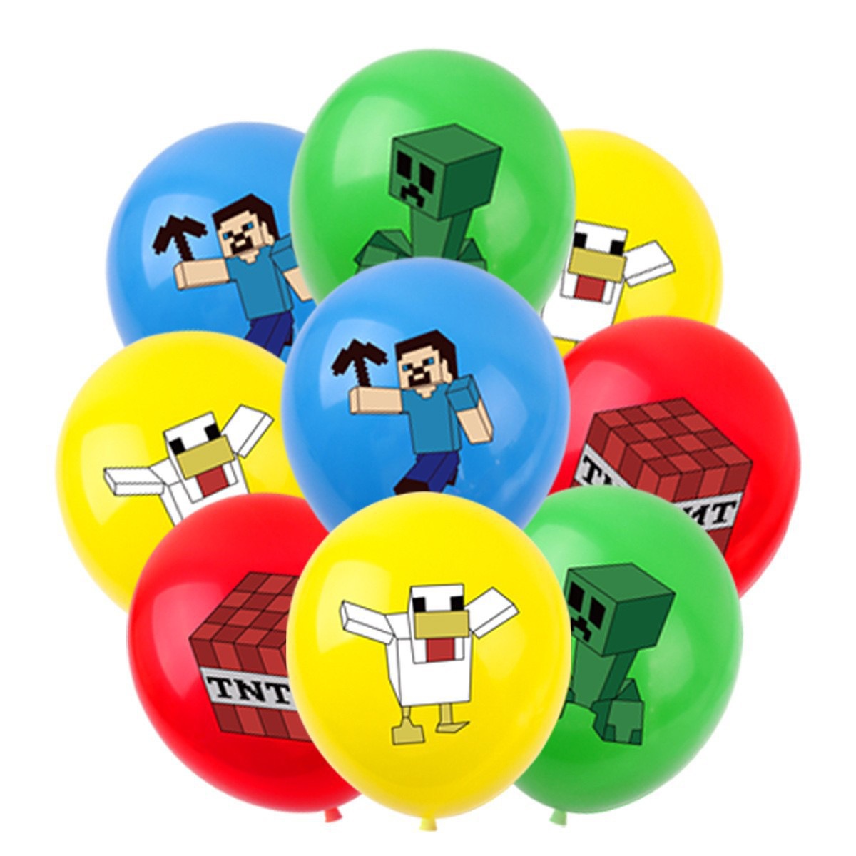 50/100pcs Minecrafte 픽셀 풍선 애니메 - Party Games Adult Birthday 리뷰 및 가격
